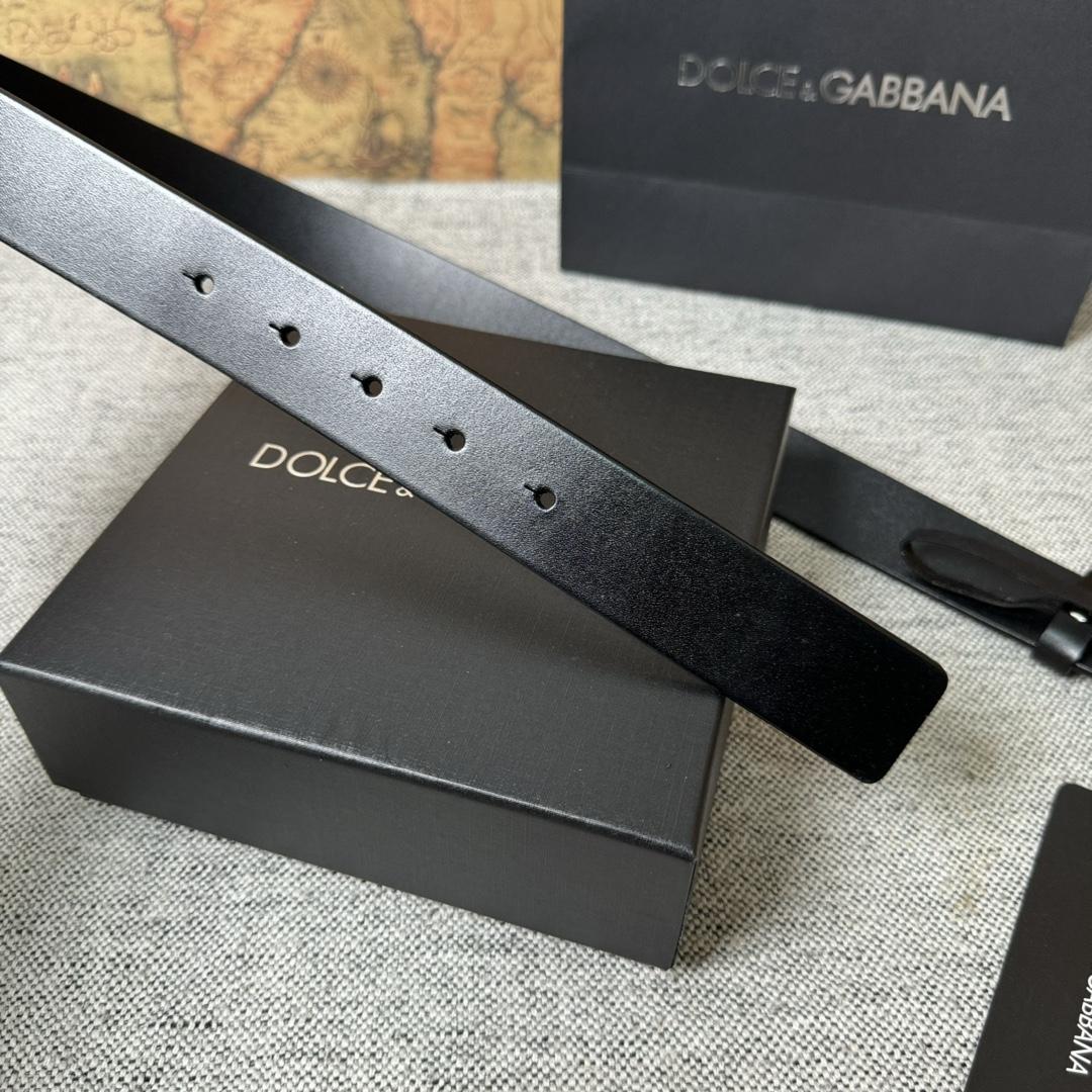 Dolce & Gabbana DG Logo-buckle Leather Belt   35mm - PerfectKickZ