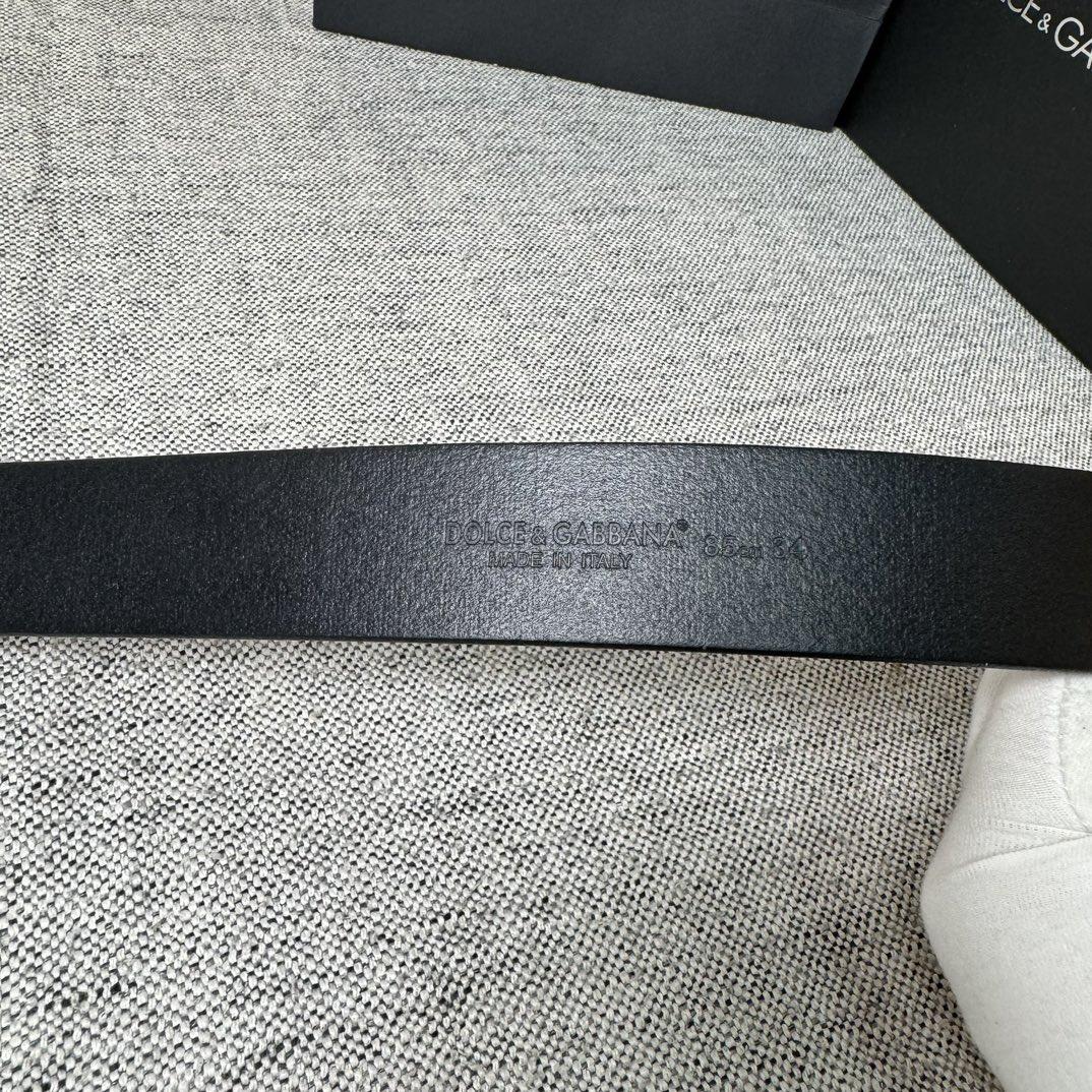 Dolce & Gabbana DG Logo-buckle Leather Belt   35mm - PerfectKickZ