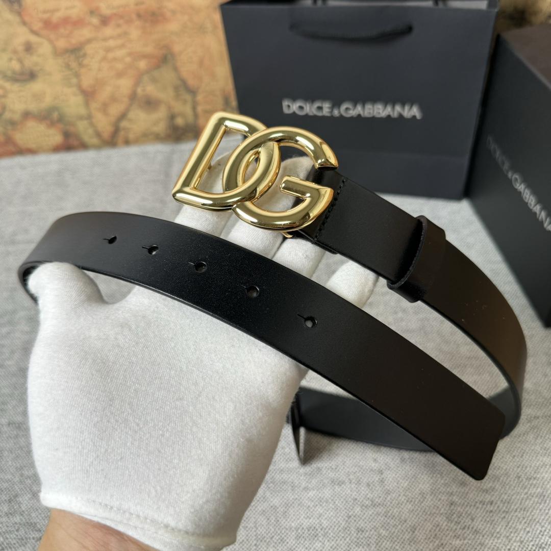 Dolce & Gabbana DG Logo-buckle Leather Belt   35mm - PerfectKickZ