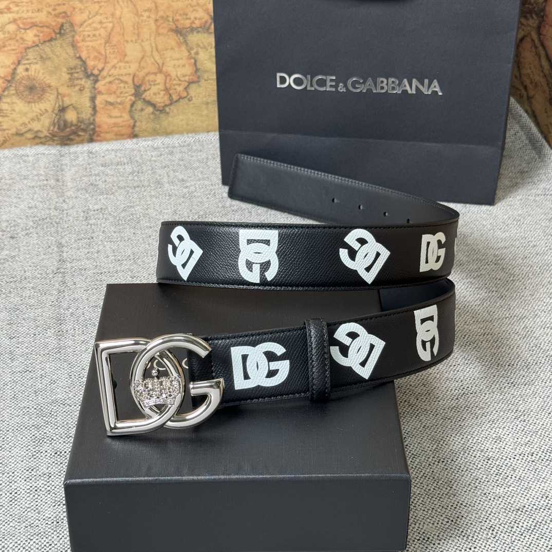 Dolce & Gabbana Logo-Printed Buckled Belt - PerfectKickZ