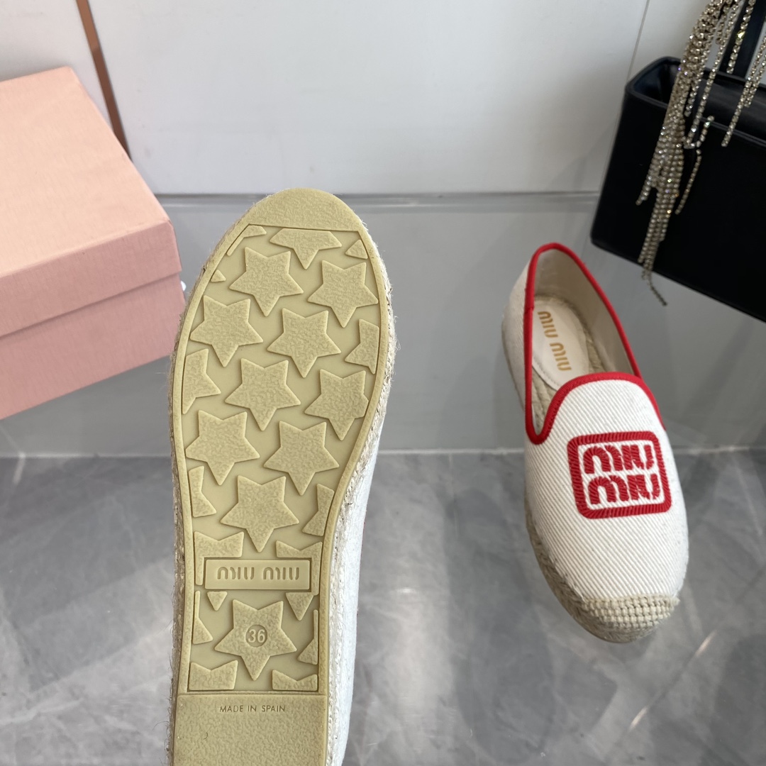 Miu Miu Cotton Drill Espadrilles - PerfectKickZ
