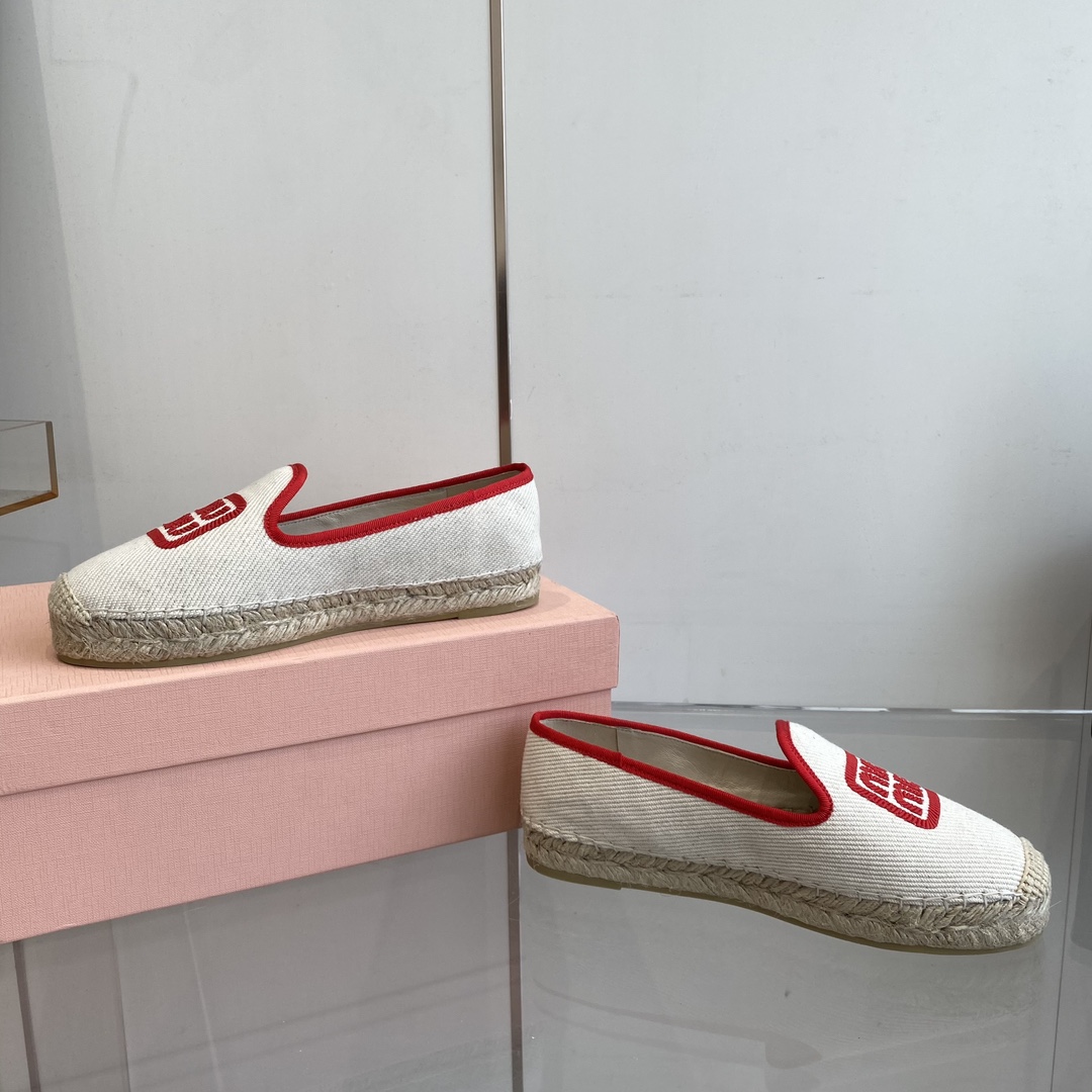 Miu Miu Cotton Drill Espadrilles - 