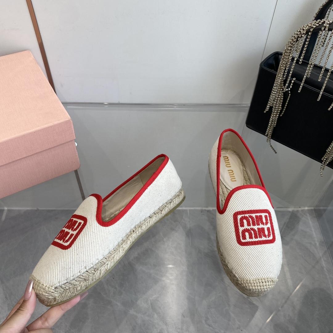 Miu Miu Cotton Drill Espadrilles - 