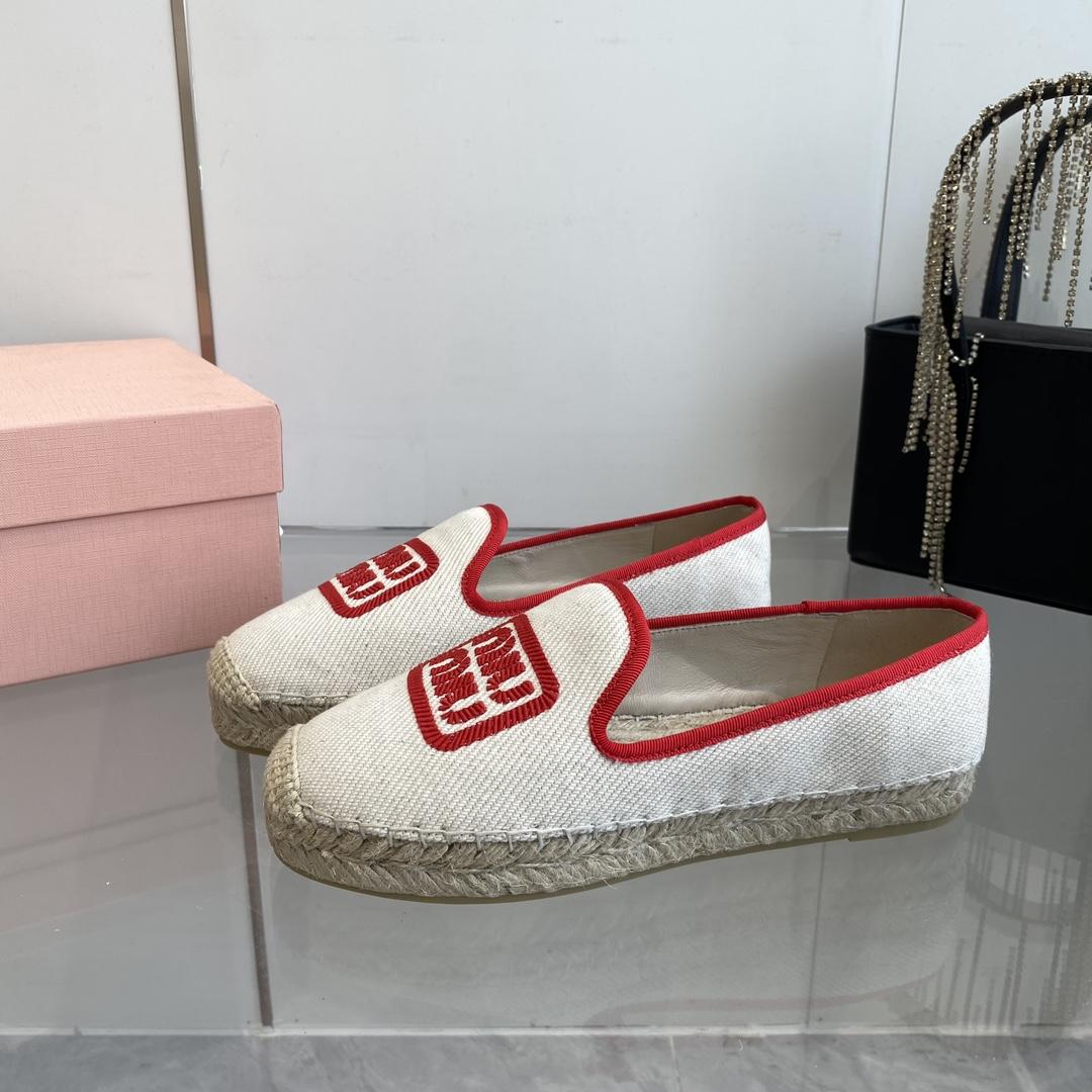 Miu Miu Cotton Drill Espadrilles - 
