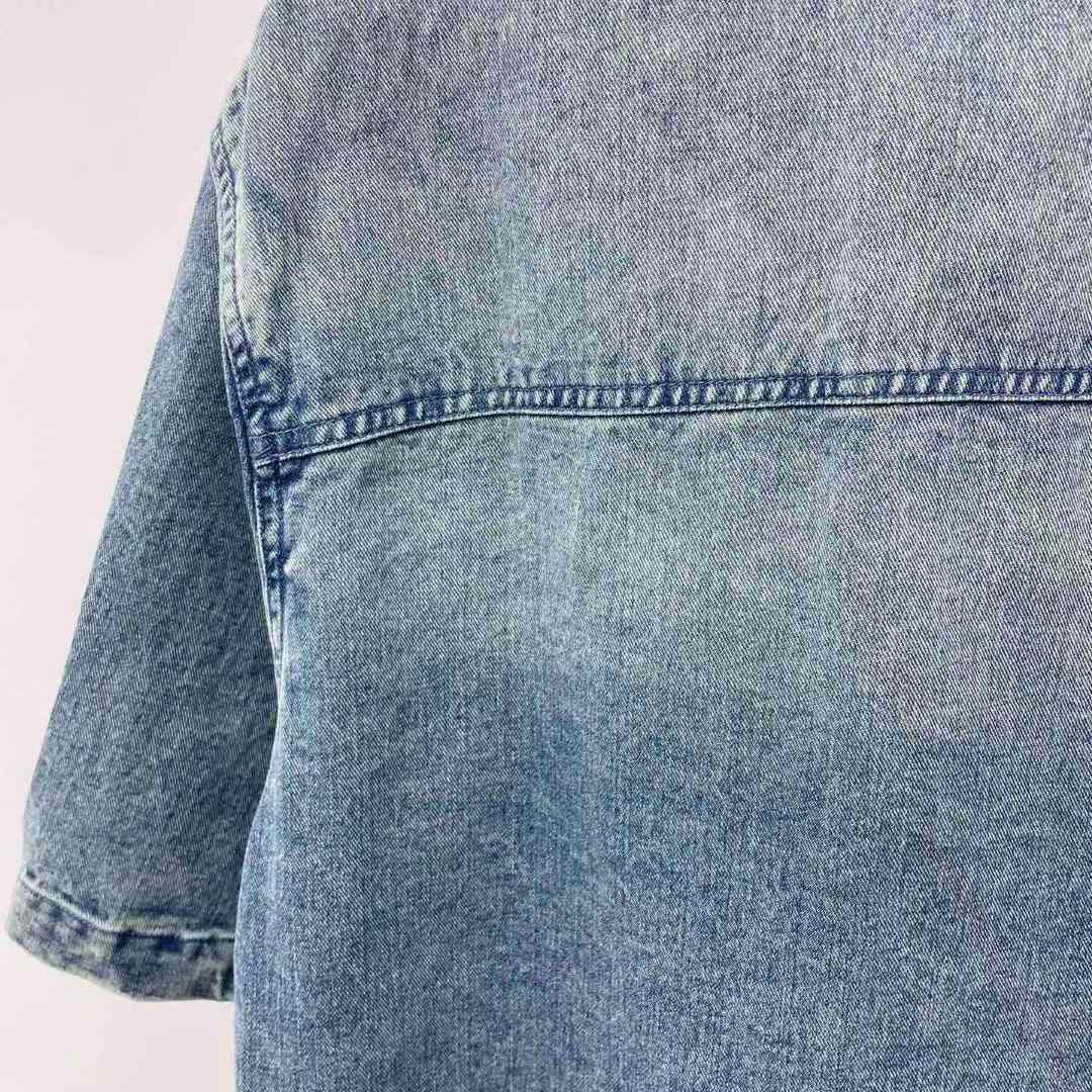 Louis Vuitton Short-Sleeved Denim Workwear Shirt  1ABLDG - PerfectKickZ