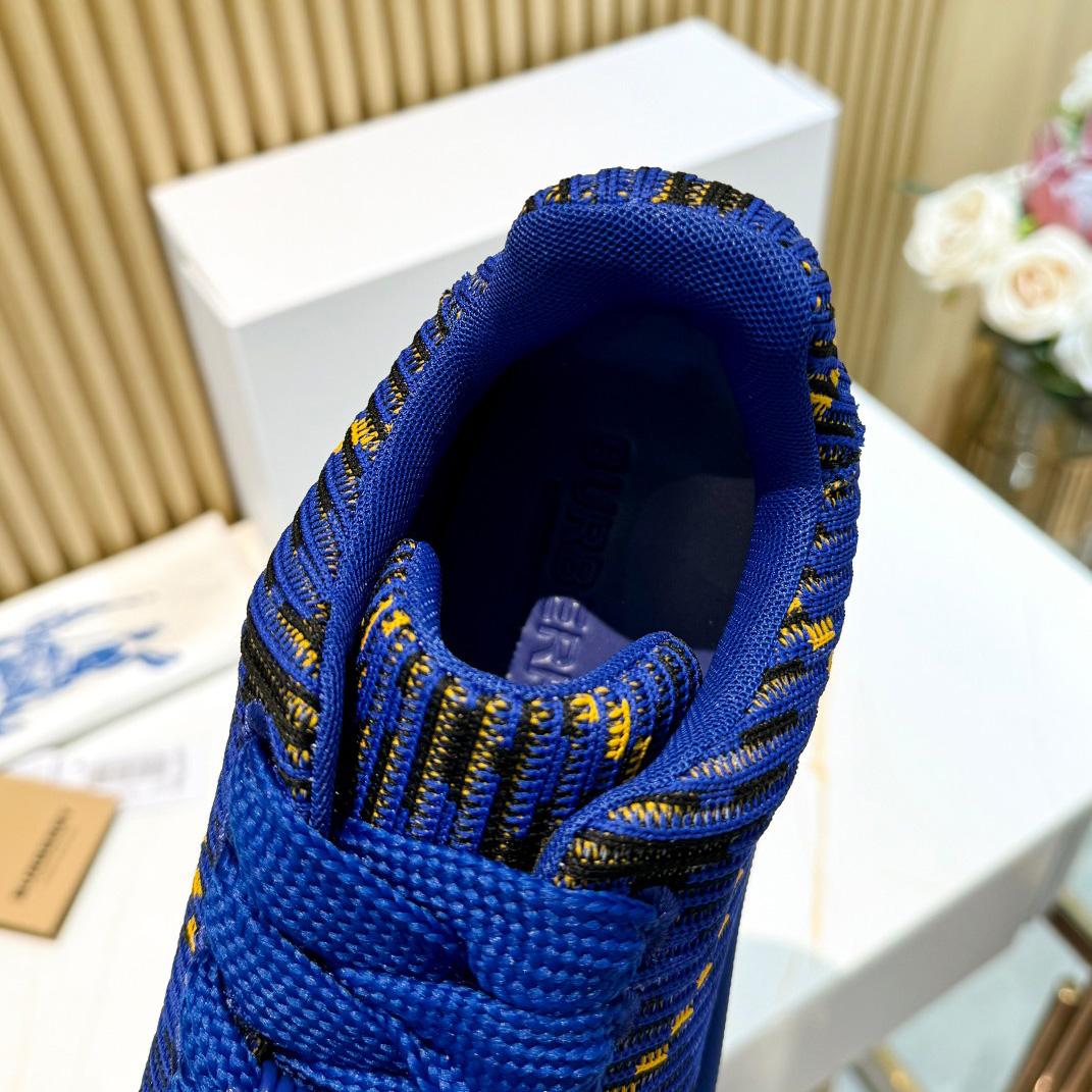 Burberry Check Knit Box Sneakers - PerfectKickZ