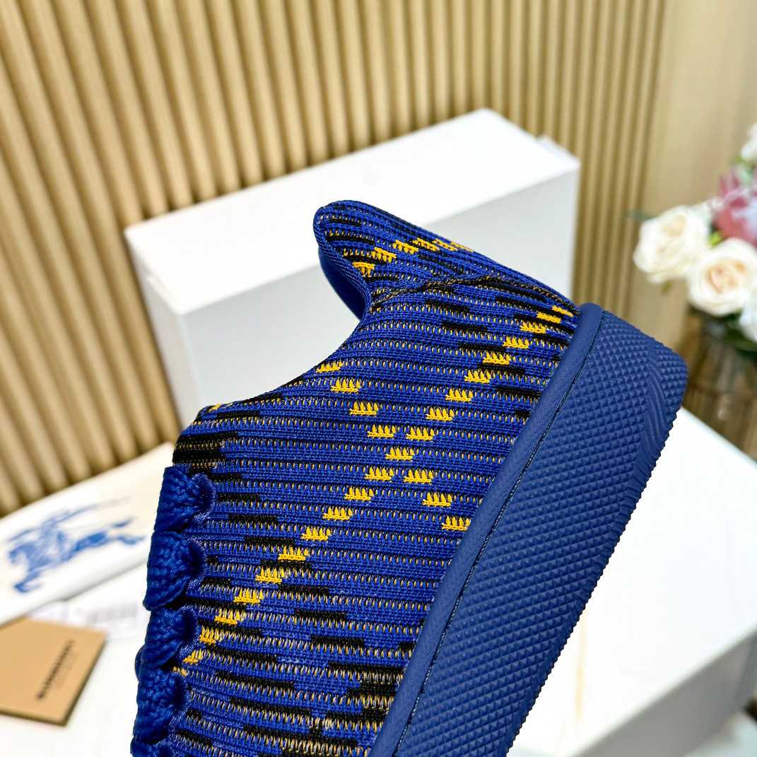 Burberry Check Knit Box Sneakers - PerfectKickZ