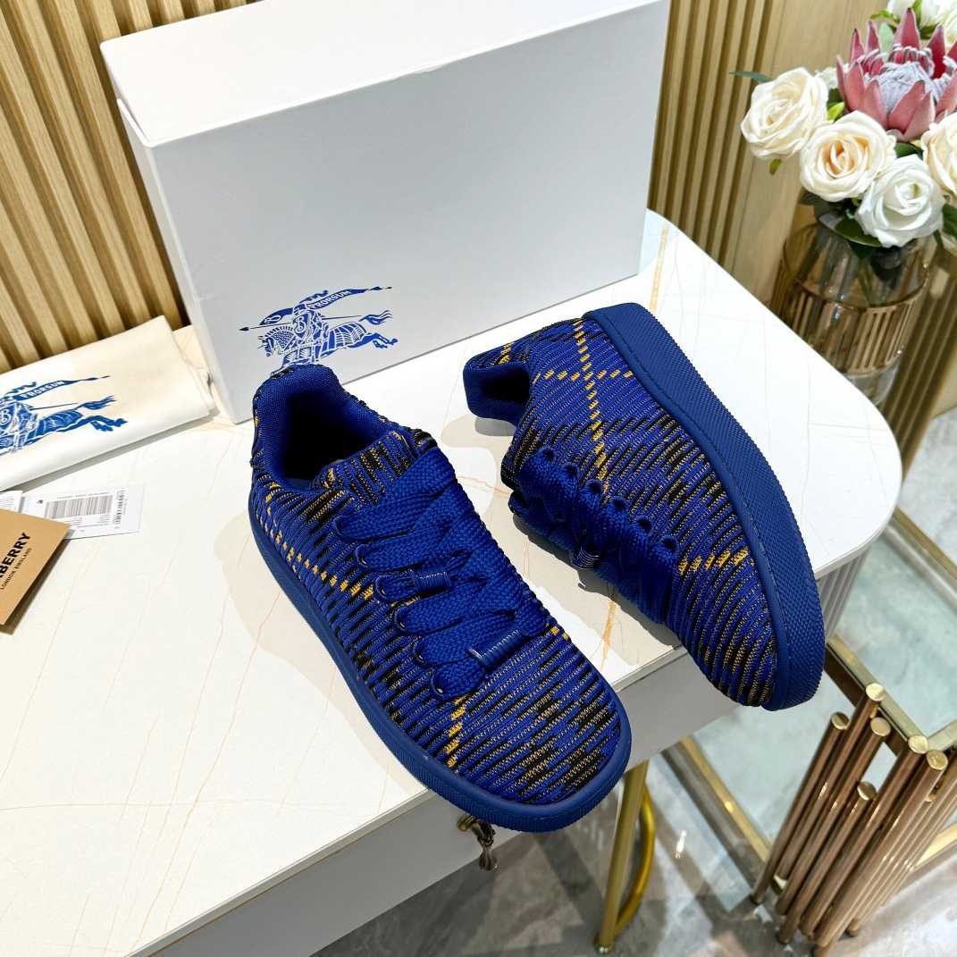 Burberry Check Knit Box Sneakers - PerfectKickZ