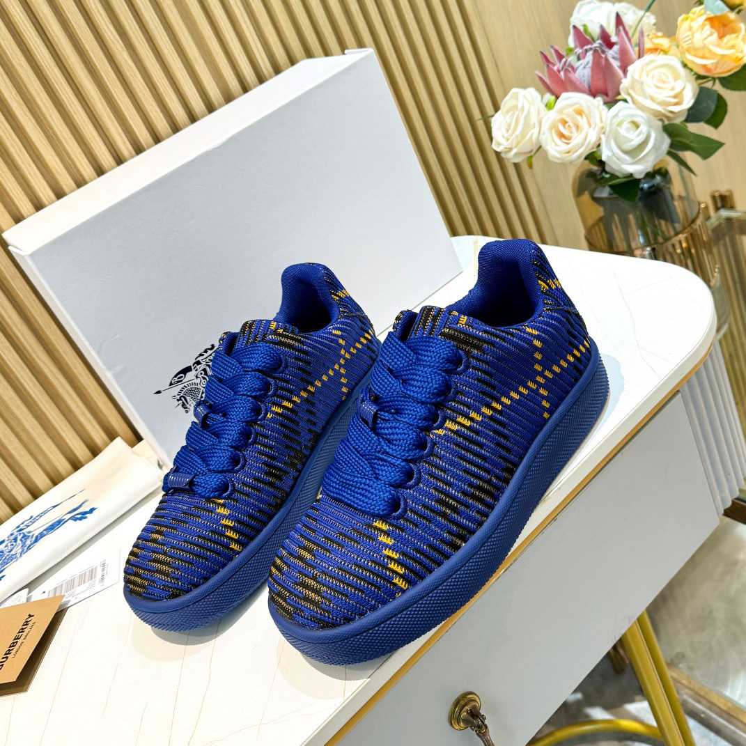 Burberry Check Knit Box Sneakers - PerfectKickZ