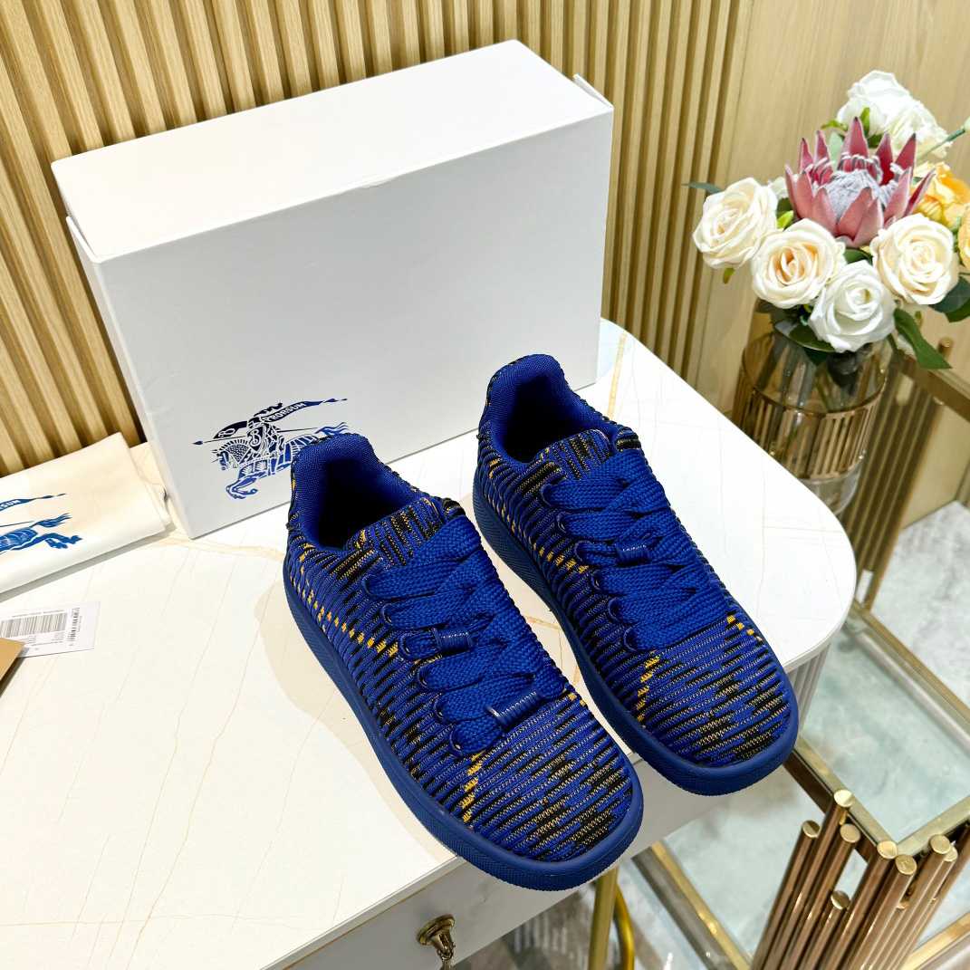 Burberry Check Knit Box Sneakers - PerfectKickZ