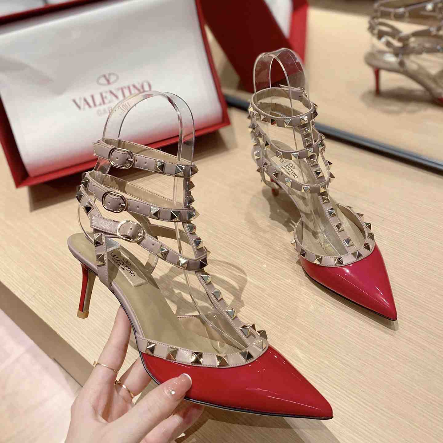 Valenti Garavani Rockstud 65mm Caged Pumps - PerfectKickZ