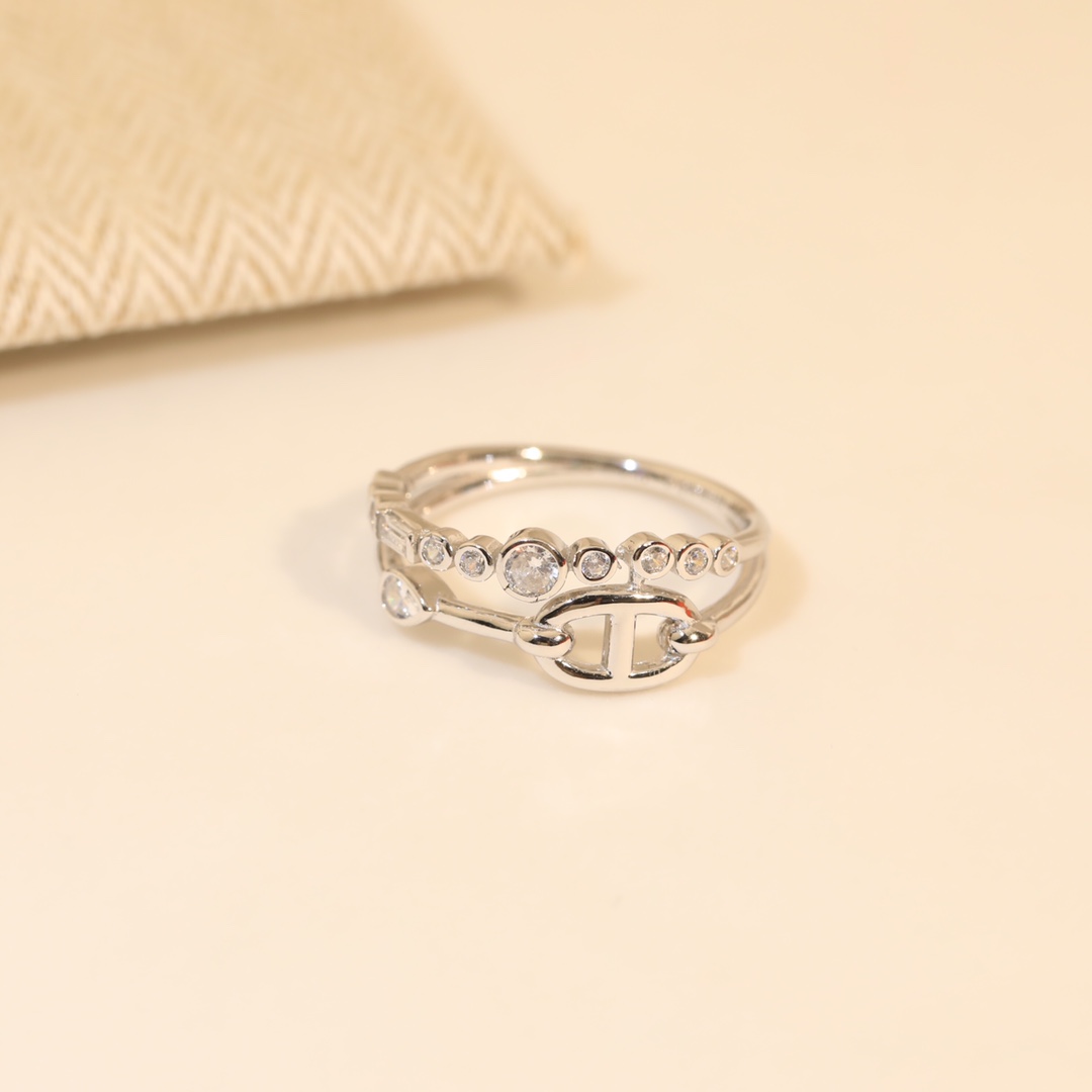 Hermes Chaine d'ancre Chaos Fancy Ring - PerfectKickZ