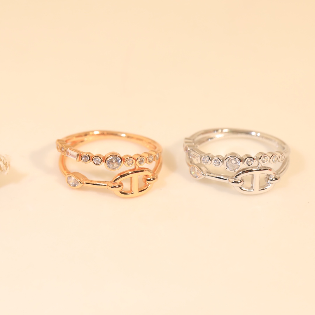 Hermes Chaine d'ancre Chaos Fancy Ring - PerfectKickZ