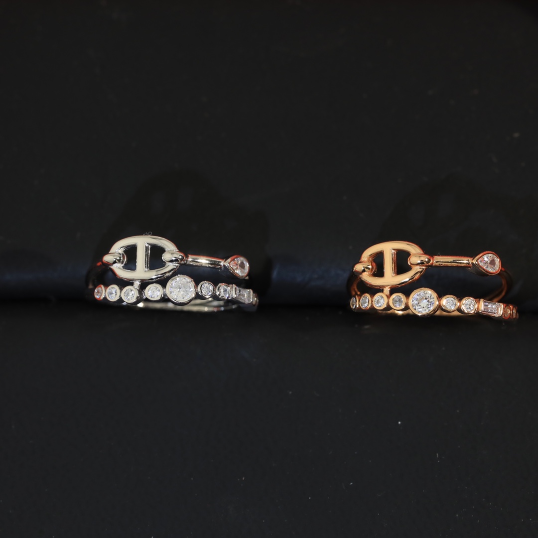 Hermes Chaine d'ancre Chaos Fancy Ring - PerfectKickZ