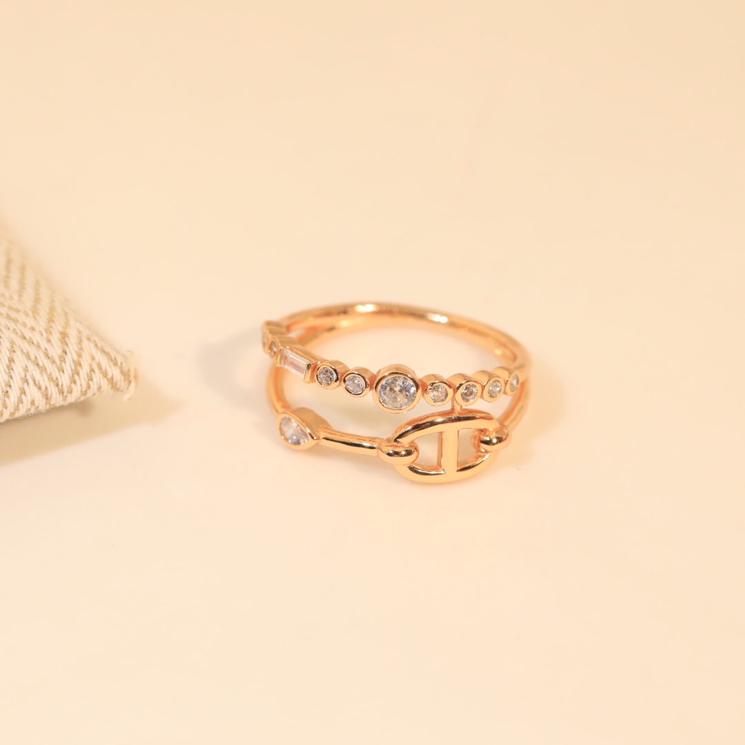 Hermes Chaine d'ancre Chaos Fancy Ring - PerfectKickZ