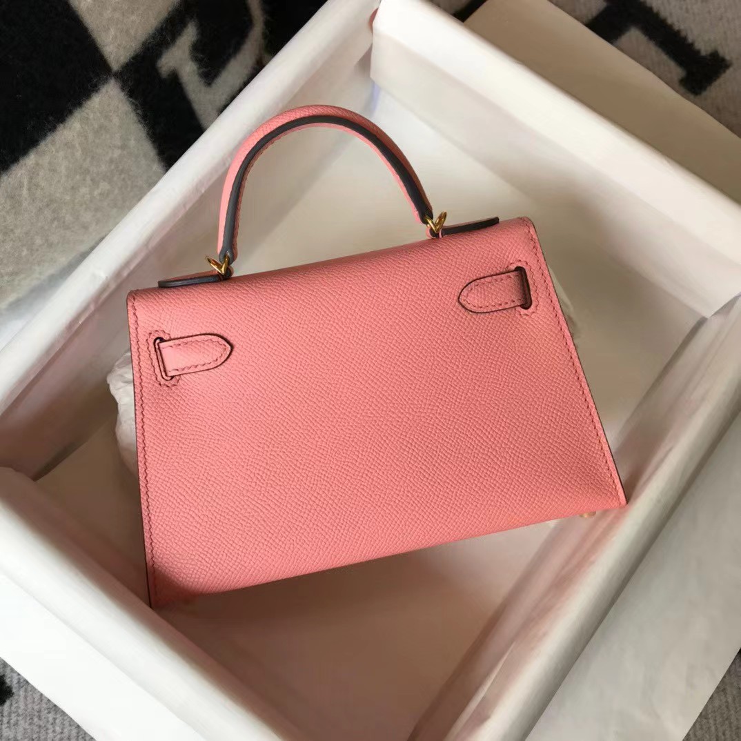Hermes HM Kelly Mini 20 pink Epsom Gold Hardware （19-13-6.5cm） - PerfectKickZ