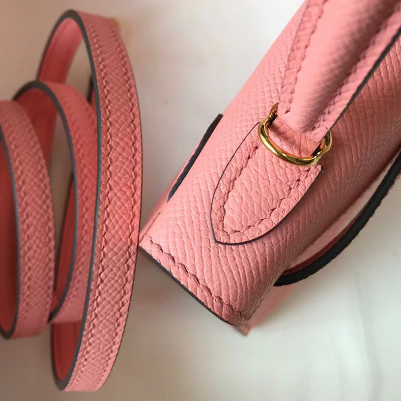 Hermes HM Kelly Mini 20 pink Epsom Gold Hardware （19-13-6.5cm） - PerfectKickZ