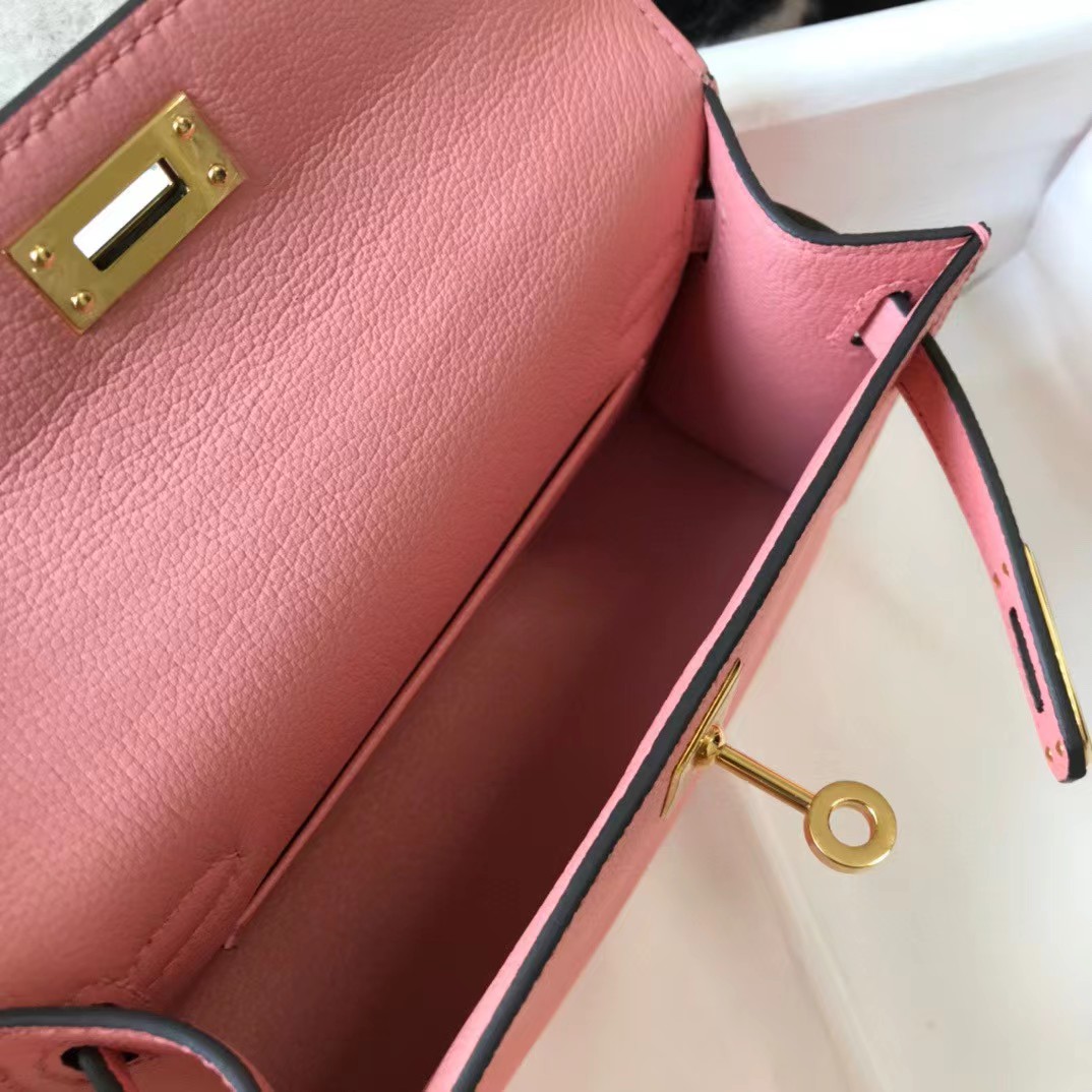 Hermes HM Kelly Mini 20 pink Epsom Gold Hardware （19-13-6.5cm） - PerfectKickZ