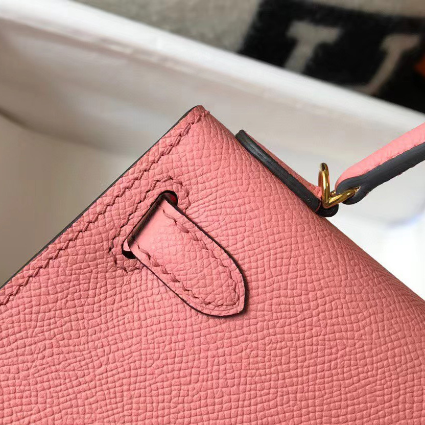 Hermes HM Kelly Mini 20 pink Epsom Gold Hardware （19-13-6.5cm） - PerfectKickZ