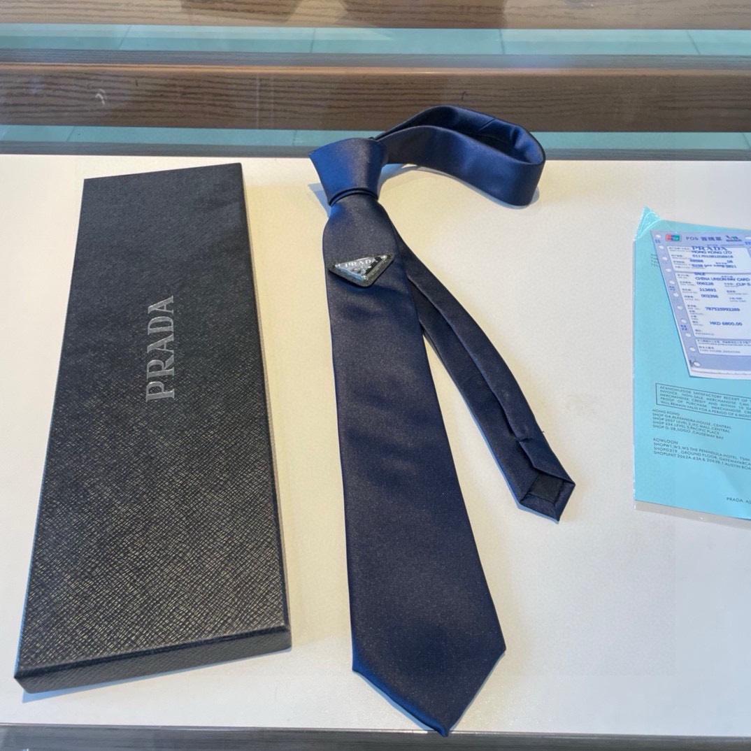 Prada Prada Logo Tie - PerfectKickZ
