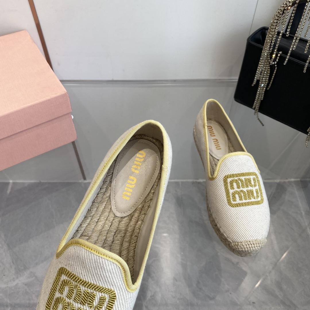 Miu Miu Cotton Drill Espadrilles - PerfectKickZ