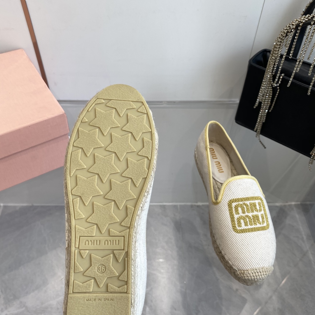 Miu Miu Cotton Drill Espadrilles - PerfectKickZ