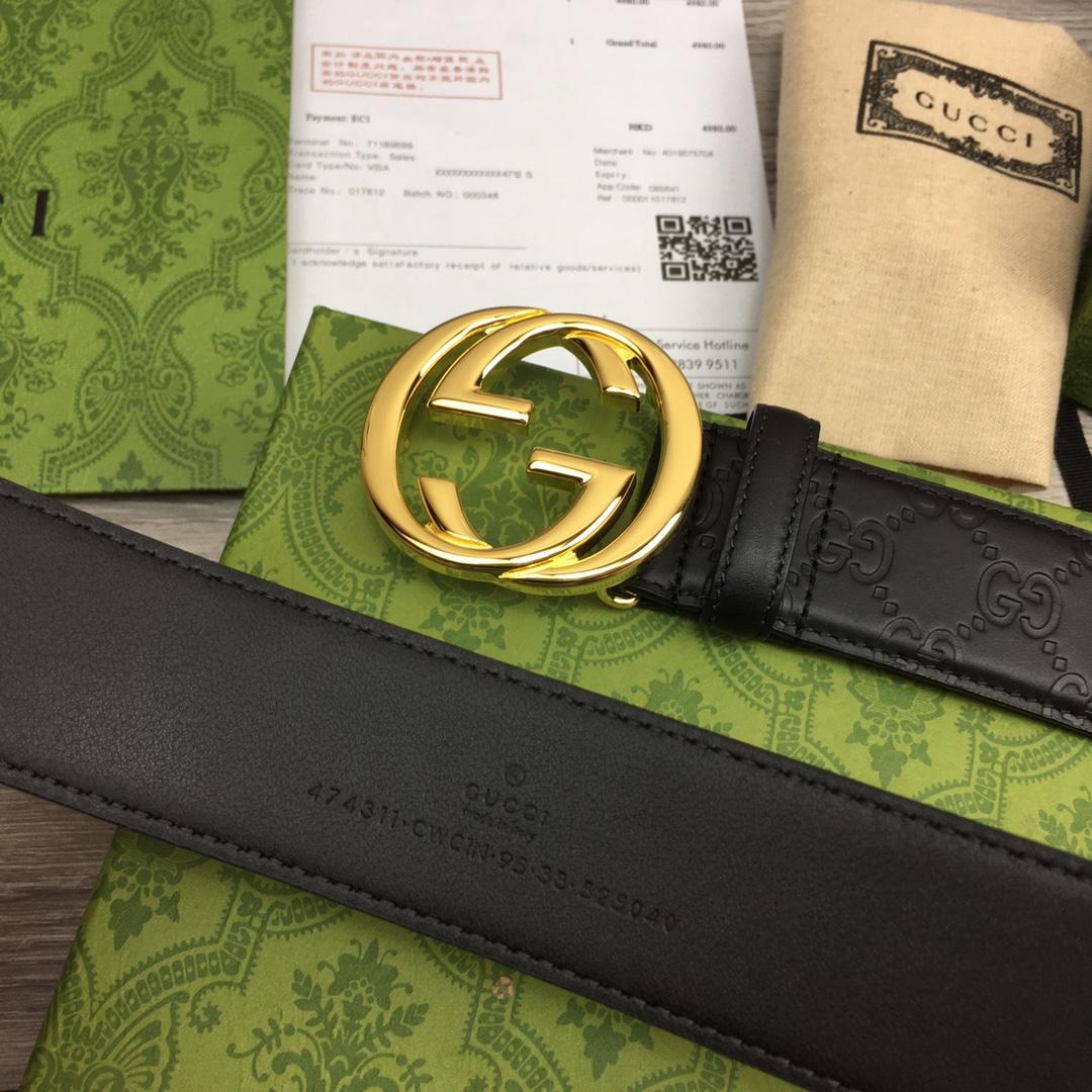 Gucci Leather Belt  40mm - PerfectKickZ
