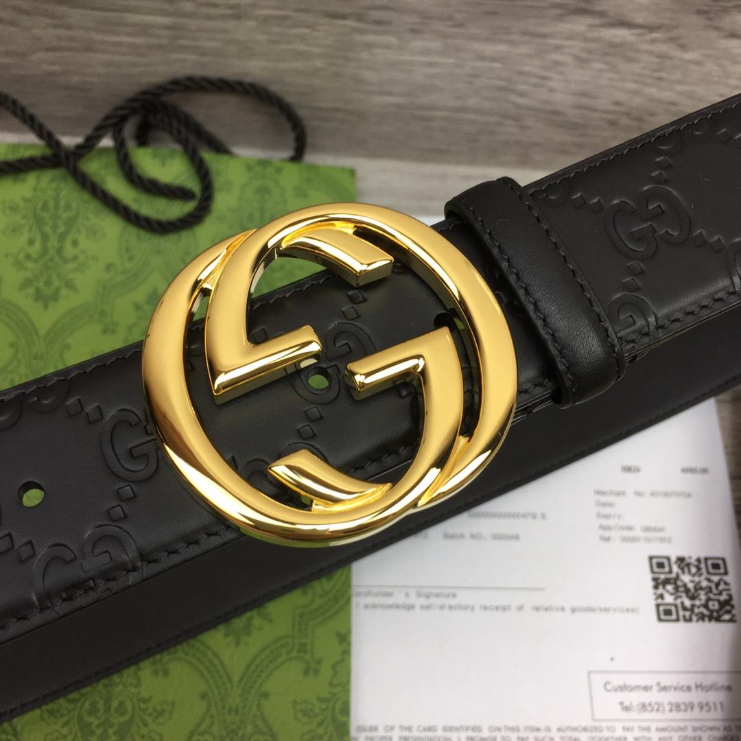 Gucci Leather Belt  40mm - PerfectKickZ