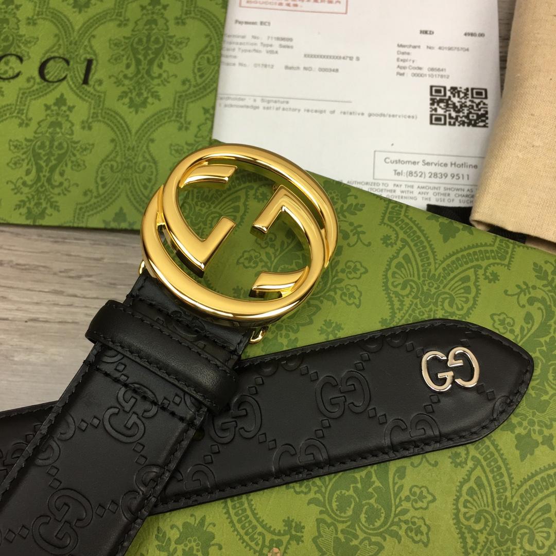 Gucci Leather Belt  40mm - PerfectKickZ