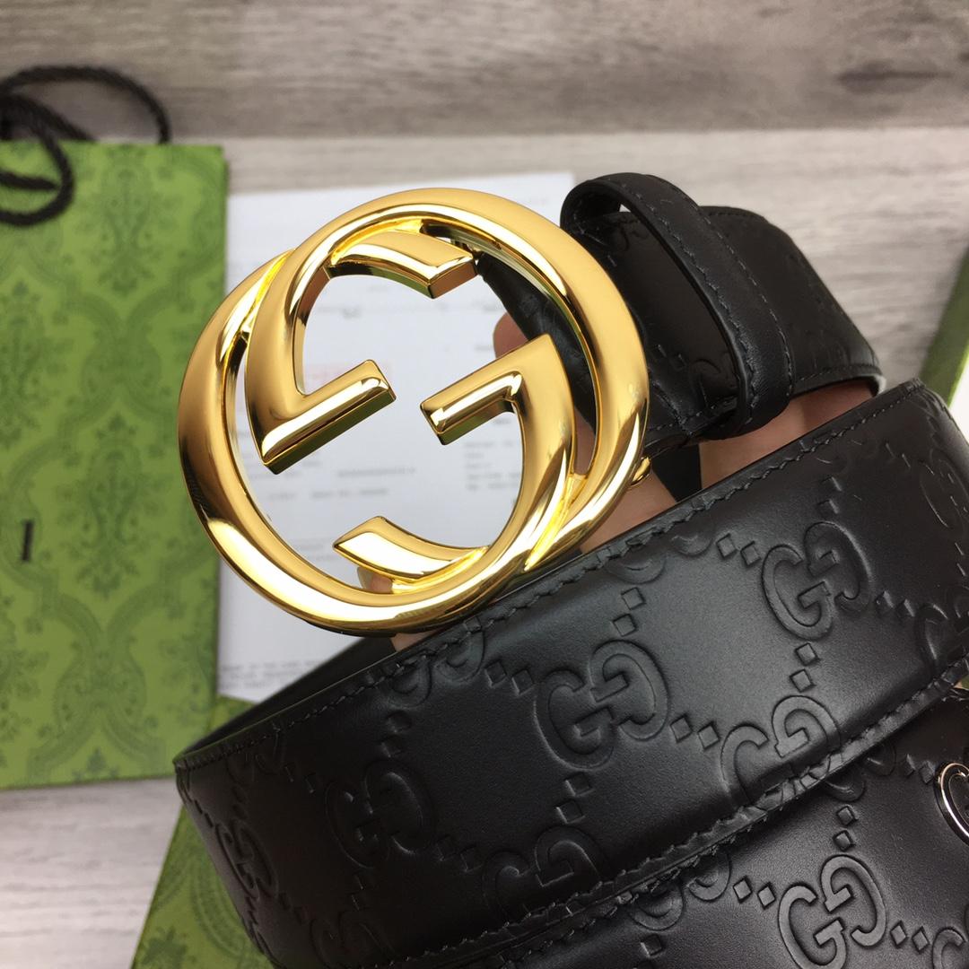 Gucci Leather Belt  40mm - PerfectKickZ