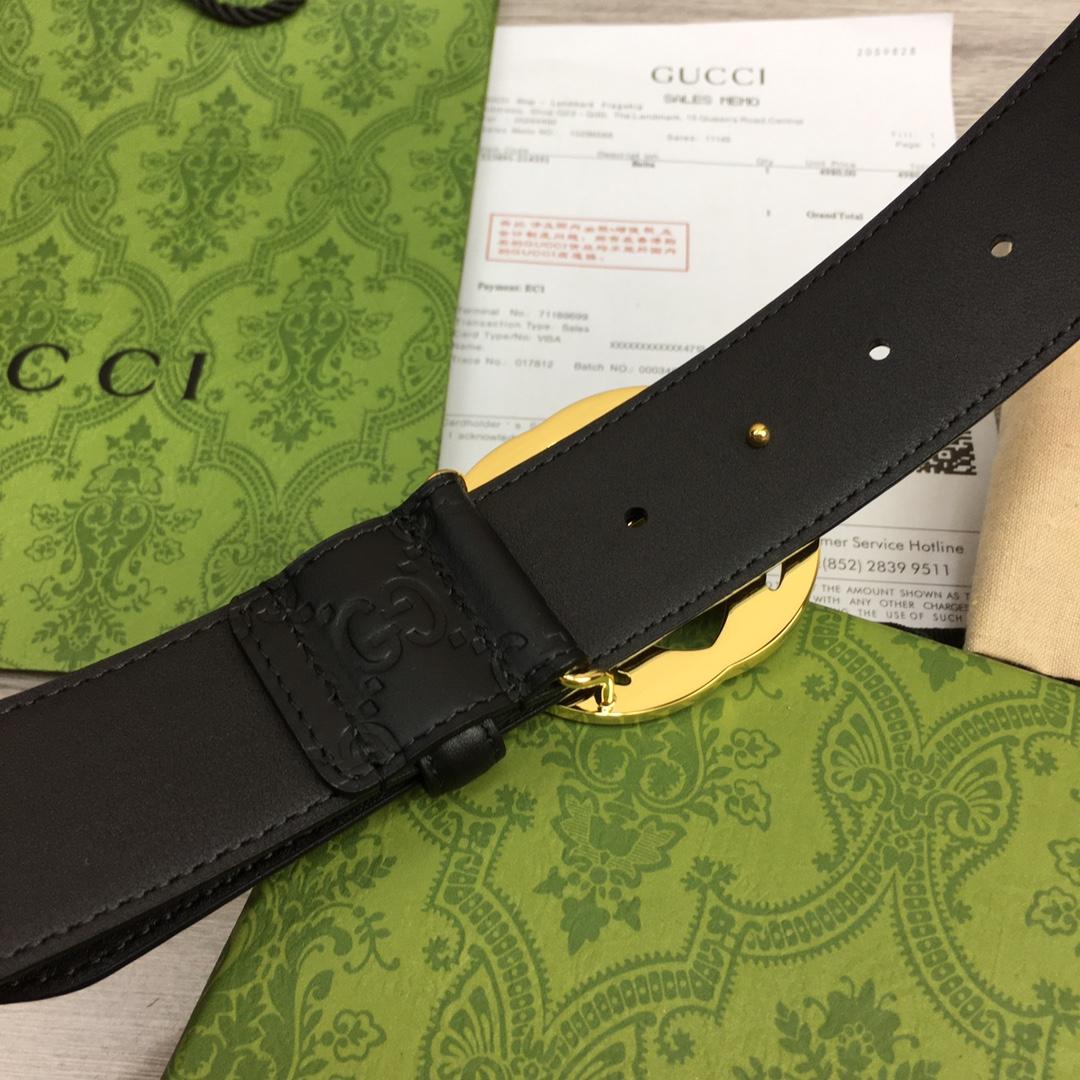 Gucci Leather Belt  40mm - PerfectKickZ