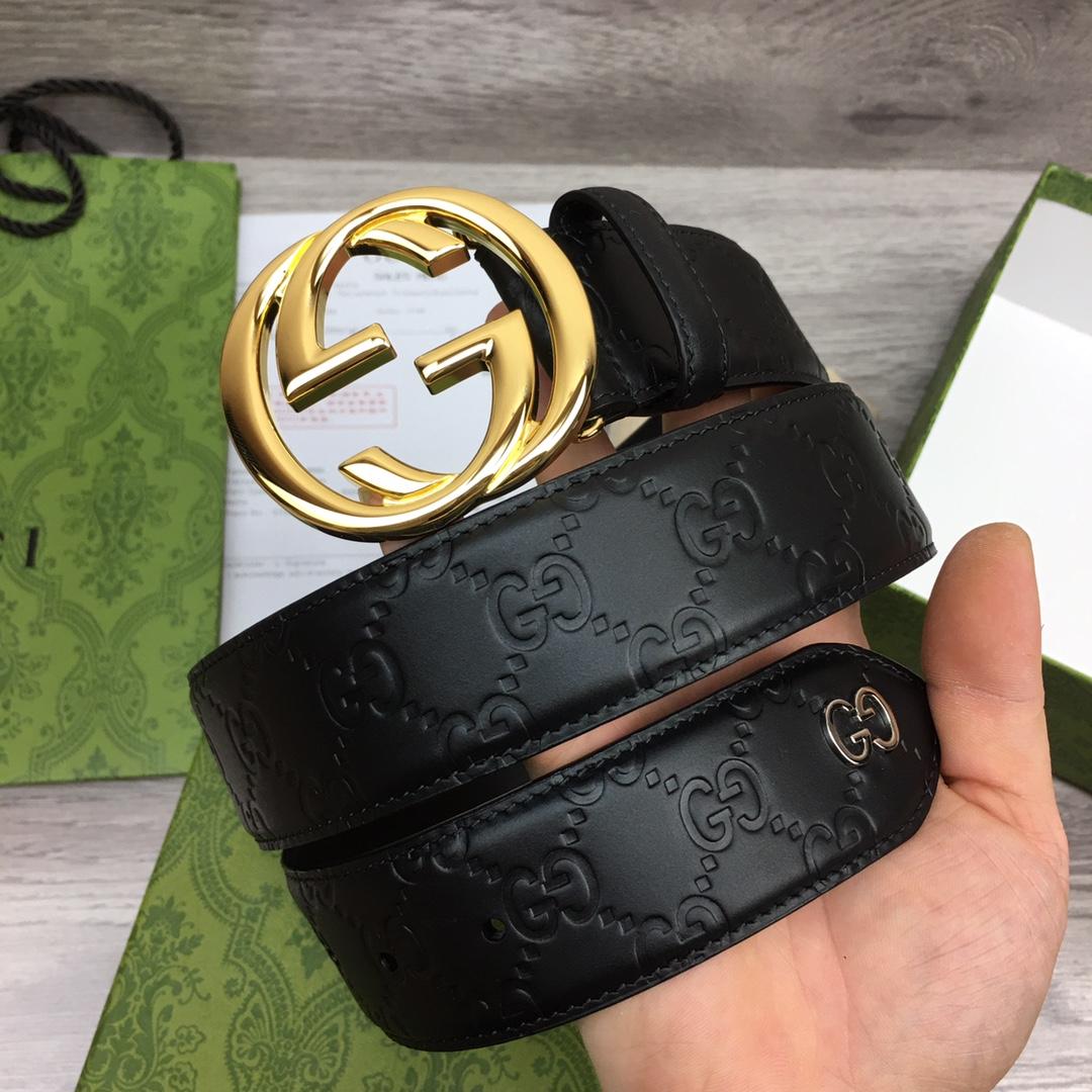 Gucci Leather Belt  40mm - PerfectKickZ