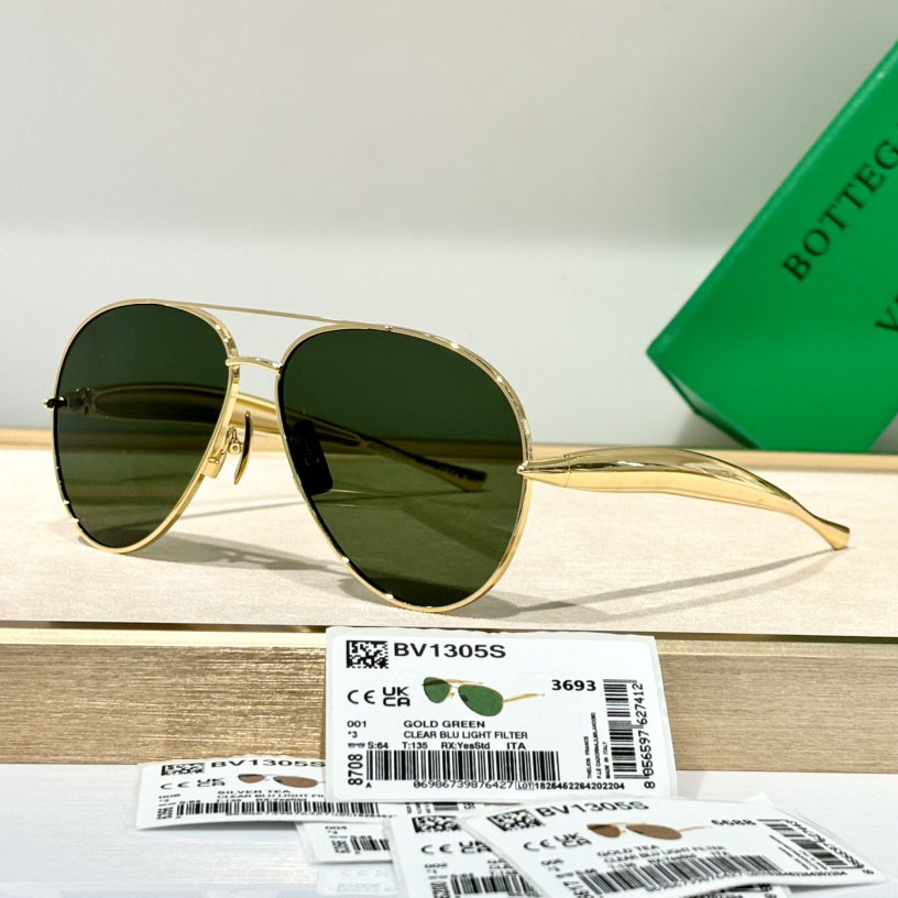 Bottega Veneta Sardine Aviator Sunglasses   BV1305S - PerfectKickZ