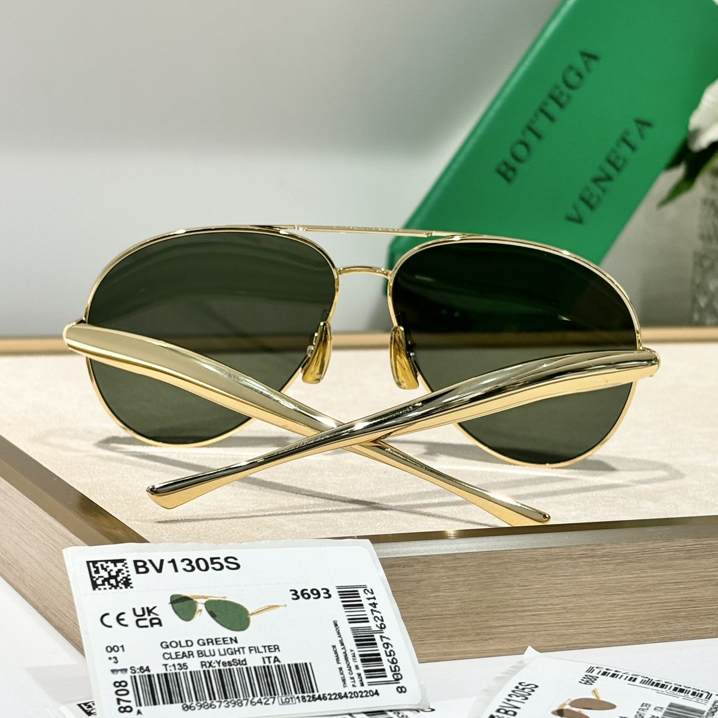 Bottega Veneta Sardine Aviator Sunglasses   BV1305S - PerfectKickZ