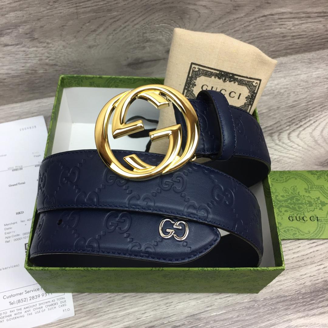 Gucci Leather Belt  40mm - PerfectKickZ