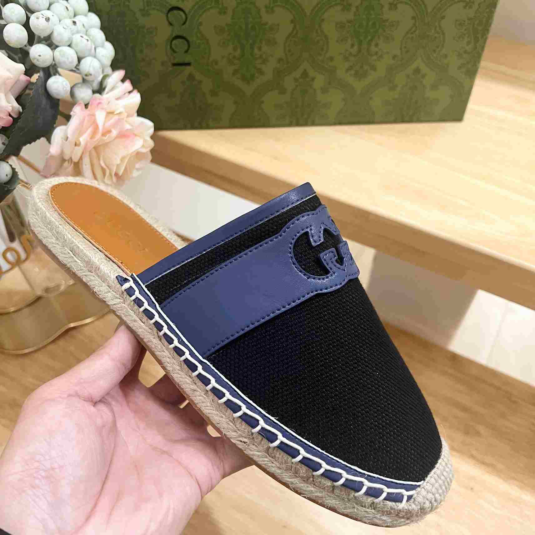 Gucci Interlocking G Slide Espadrille - PerfectKickZ