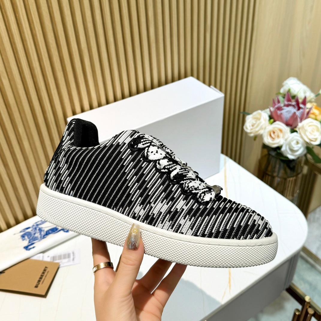 Burberry Check Knit Box Sneakers - PerfectKickZ