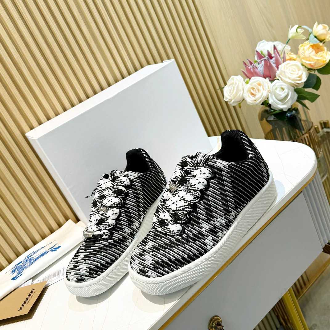 Burberry Check Knit Box Sneakers - PerfectKickZ