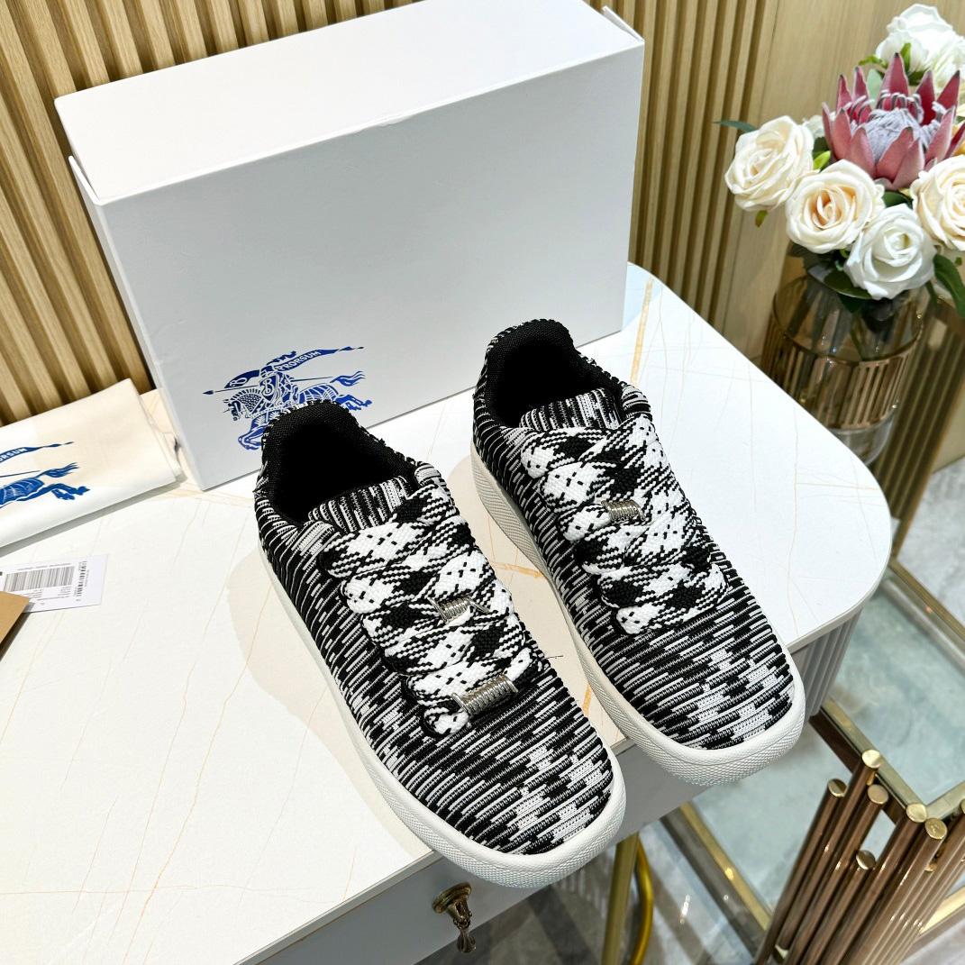 Burberry Check Knit Box Sneakers - PerfectKickZ