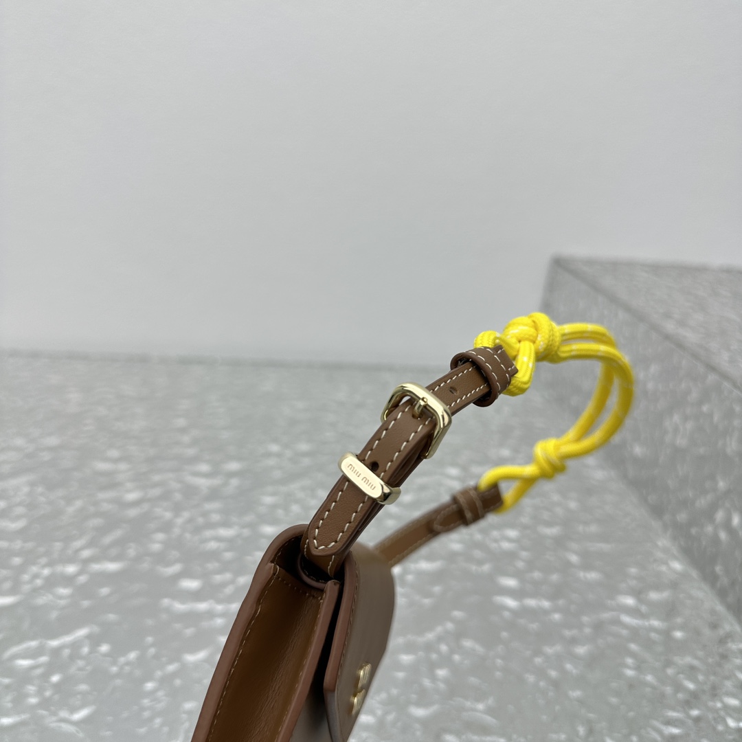 Miu Miu Leather Wallet With Leather And Cord Shoulder Strap - PerfectKickZ