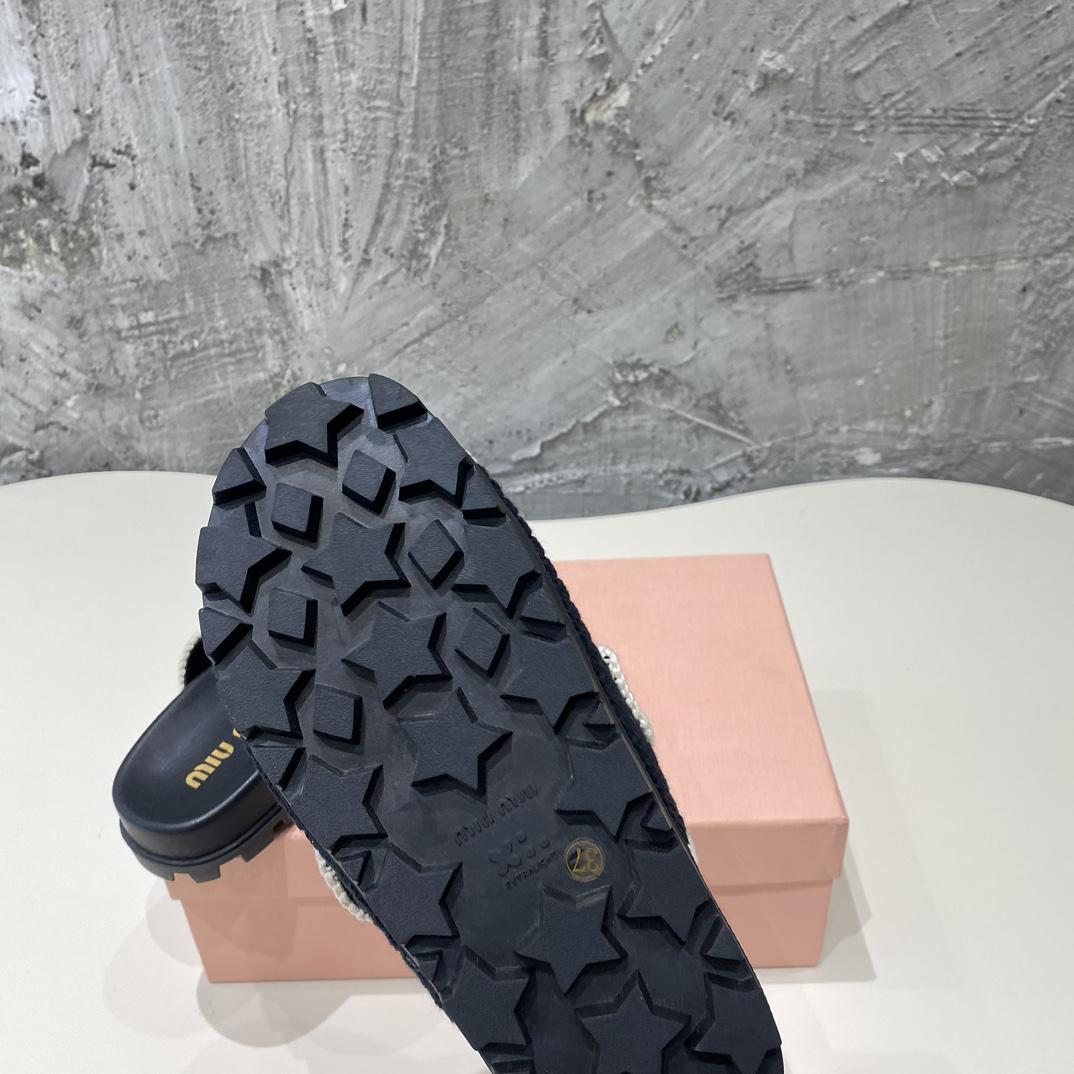 Miu Miu Crochet Knit Slides - PerfectKickZ