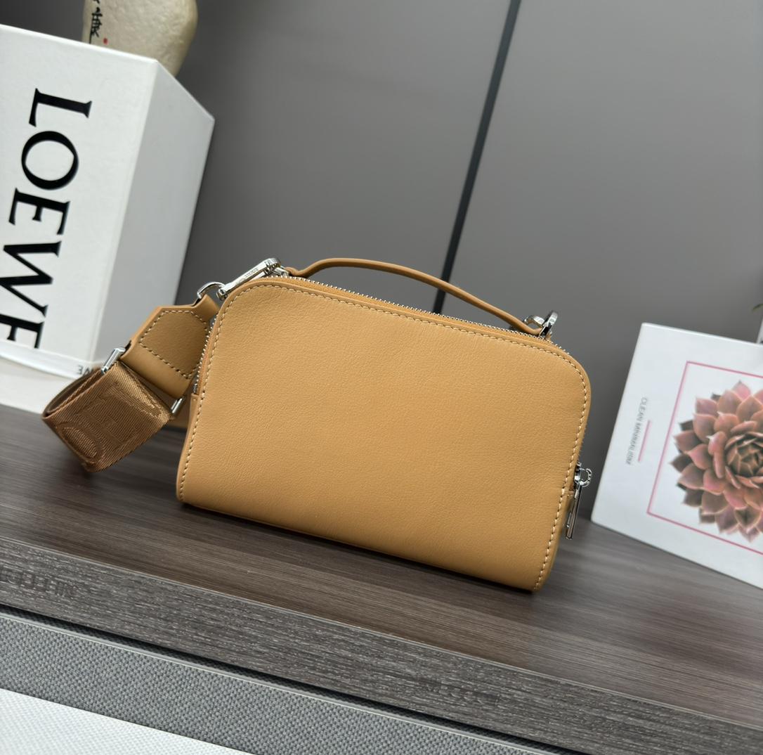 Loewe Mini Camera Crossbody Bag In Satin Calfskin - PerfectKickZ