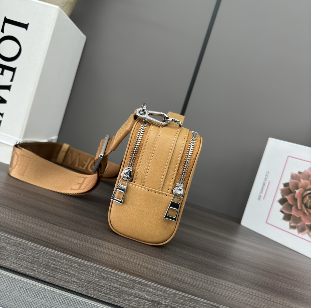 Loewe Mini Camera Crossbody Bag In Satin Calfskin - PerfectKickZ