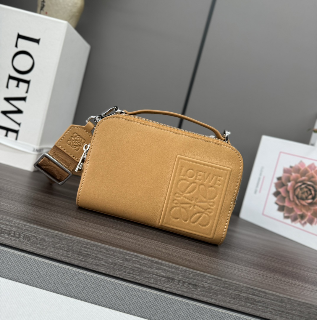 Loewe Mini Camera Crossbody Bag In Satin Calfskin - PerfectKickZ