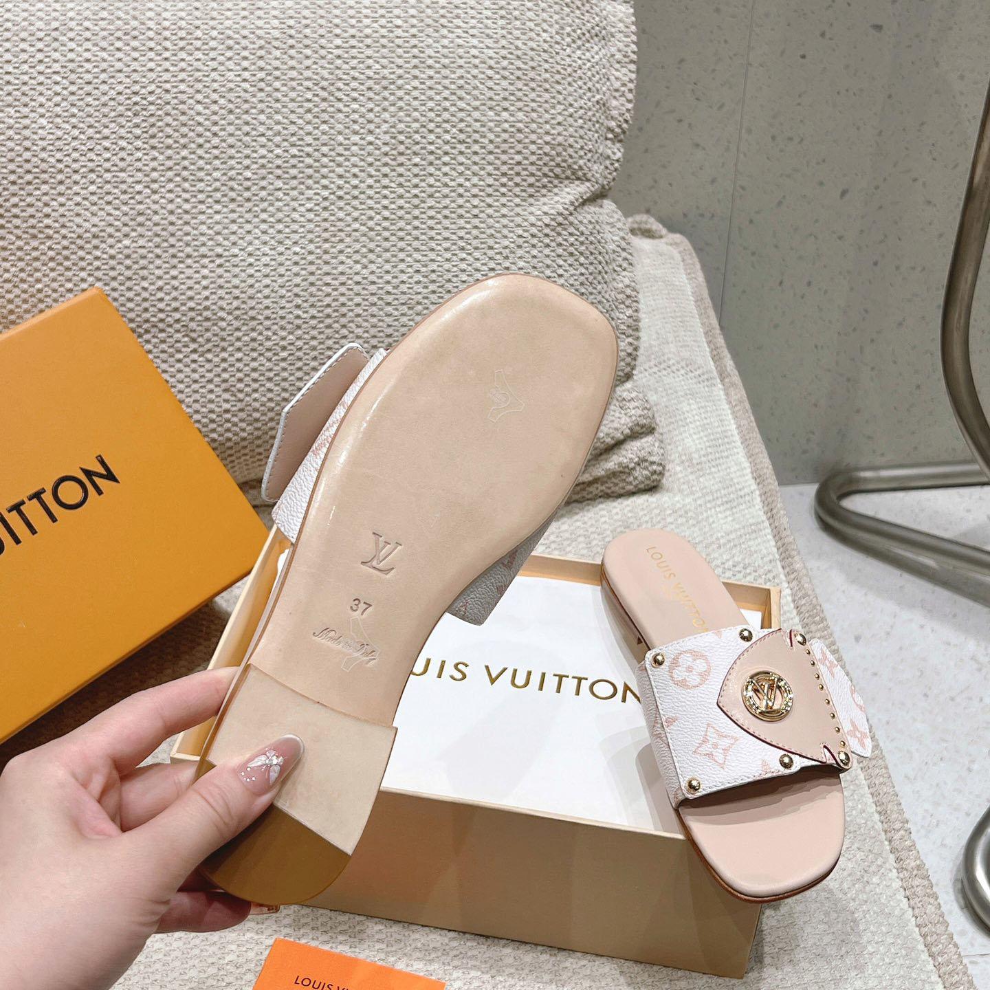 Louis Vuitton LV Frame Flat Mule   1ACXIM - PerfectKickZ