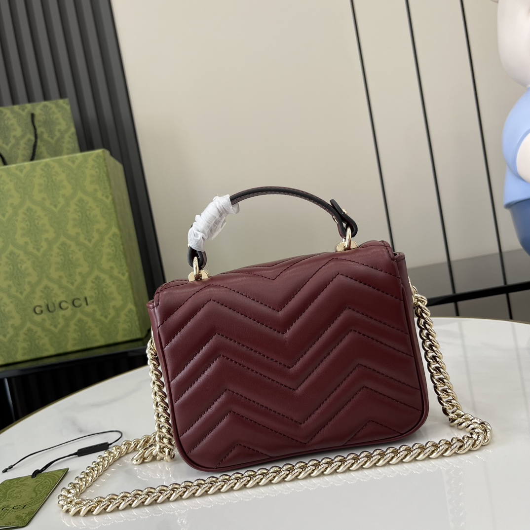 Gucci GG Marmont Mini Top Handle Bag - 