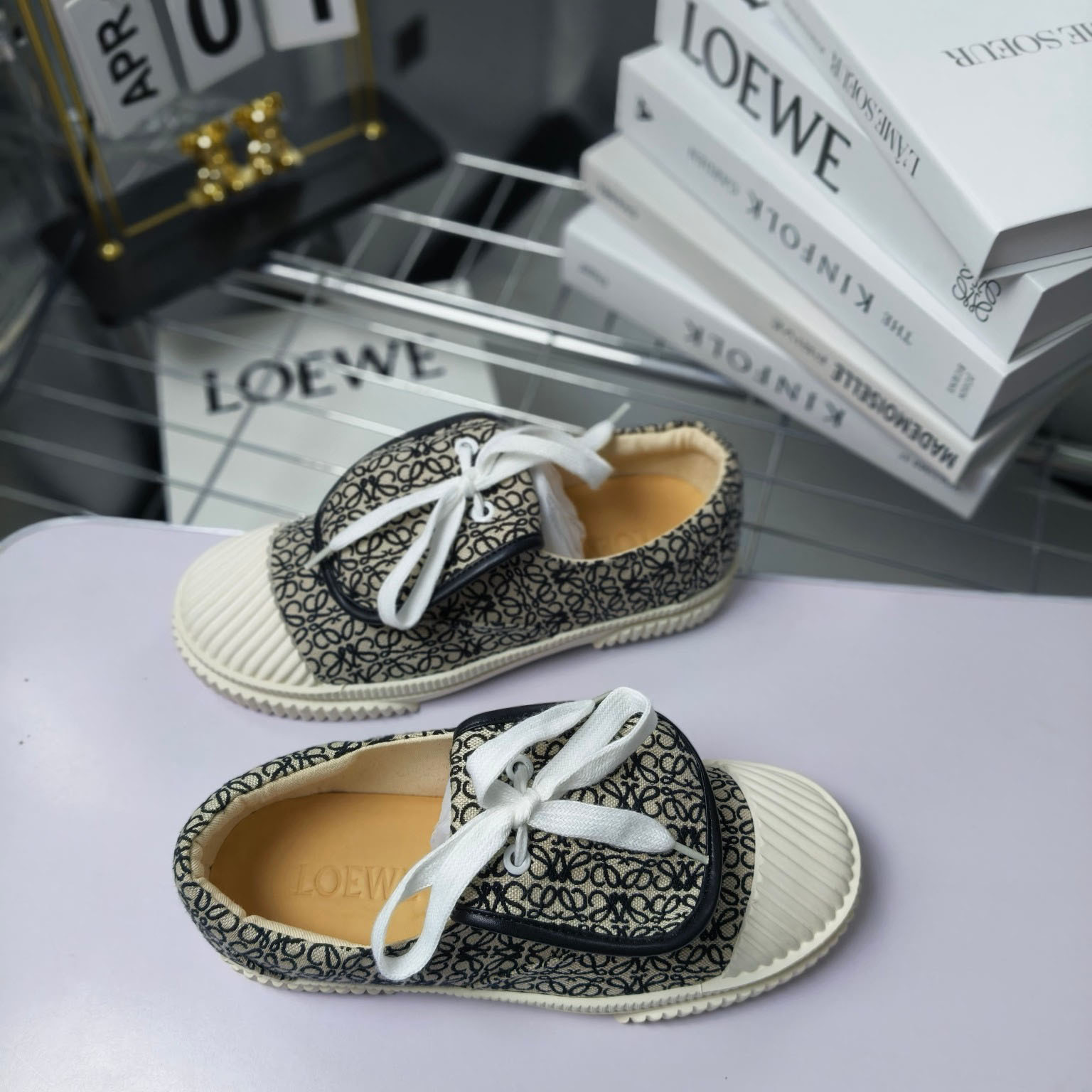 Loewe Anagram Jacquard Flap Low-top Trainers - PerfectKickZ