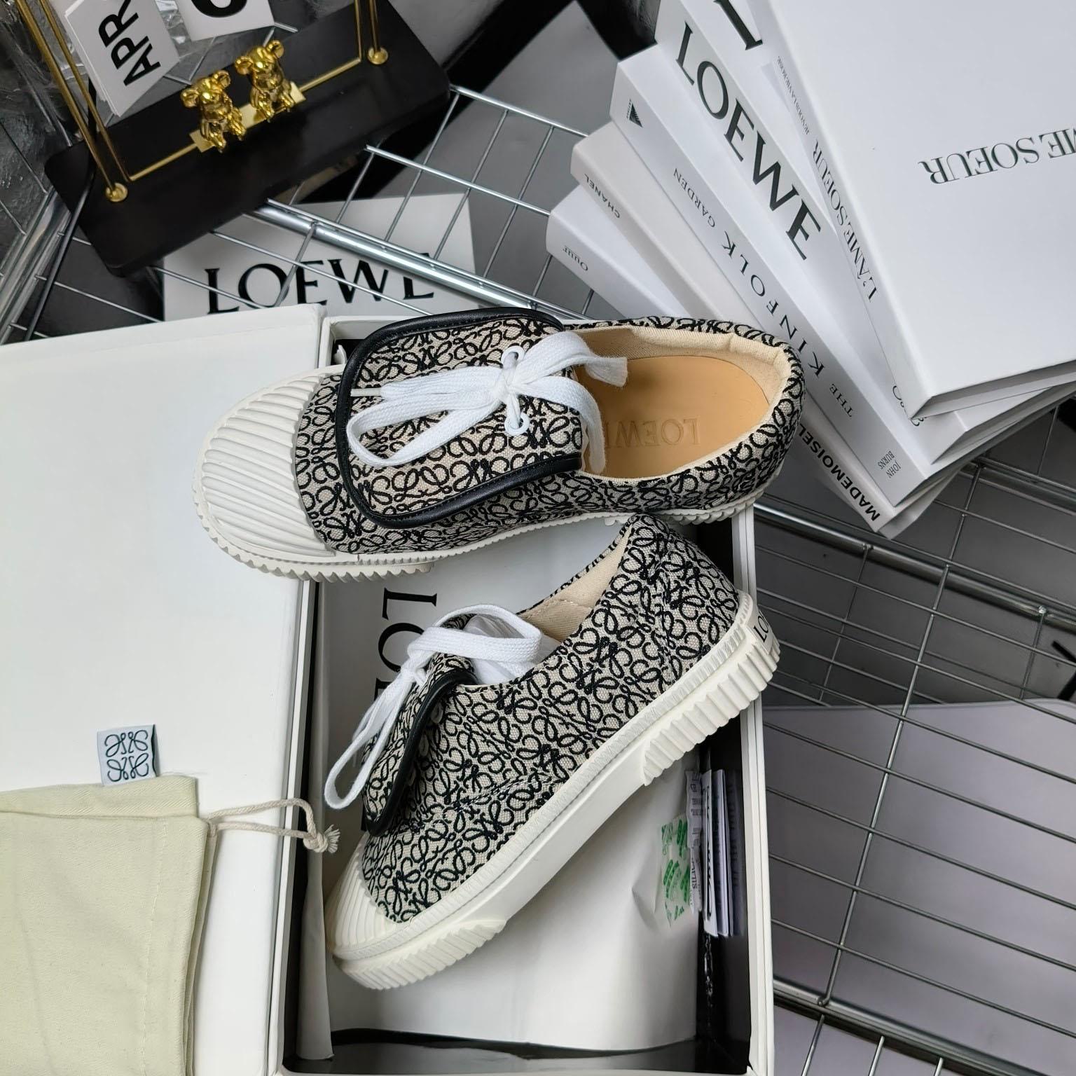 Loewe Anagram Jacquard Flap Low-top Trainers - PerfectKickZ