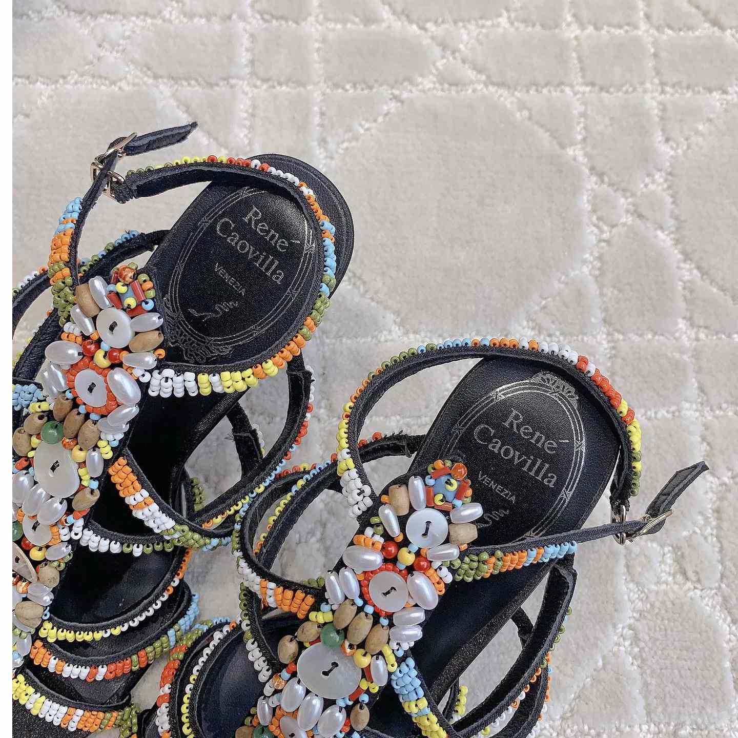 Rene Caovilla Rebecca 90mm Sandals - PerfectKickZ