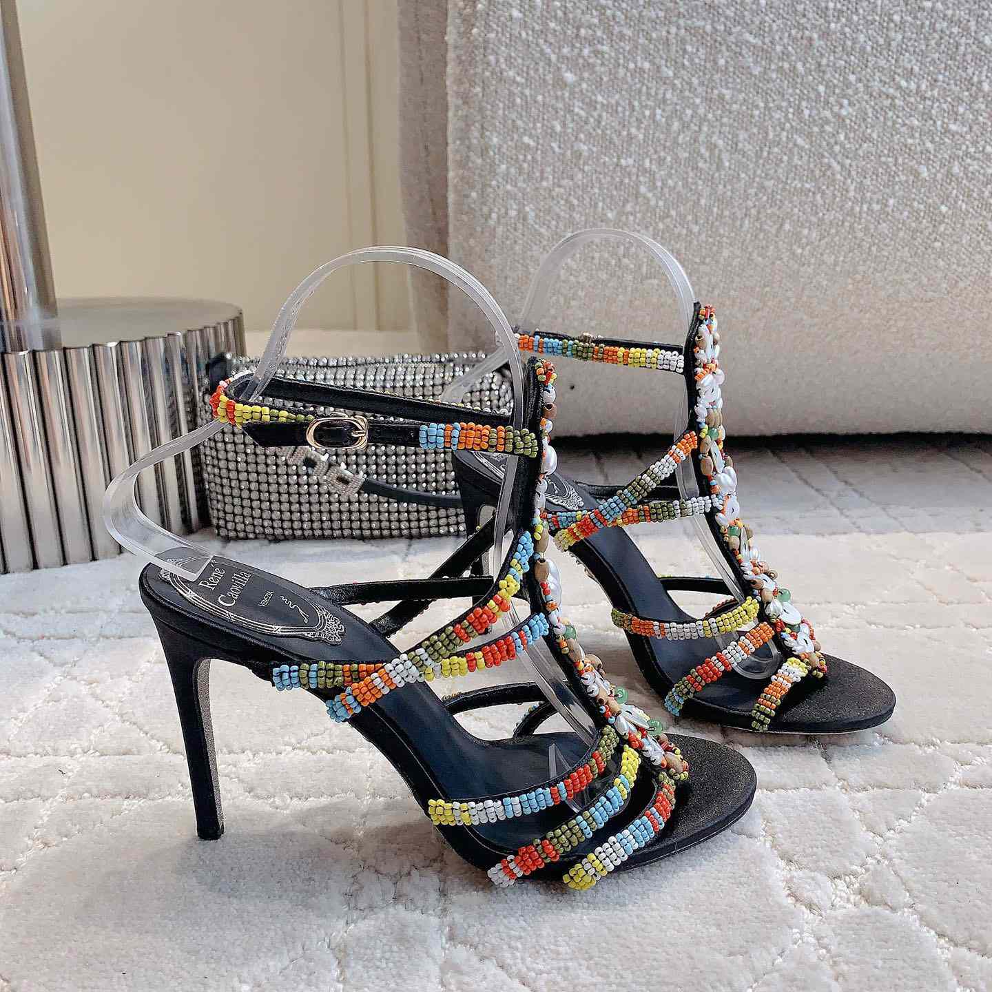 Rene Caovilla Rebecca 90mm Sandals - PerfectKickZ